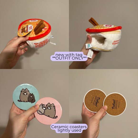 Large assorted plushie bundle -- pusheen the cat, smoko tayto, coffee cafe theme - Picture 12 of 14